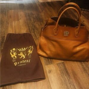 Pratesi Firenze Brown Leather Handbag